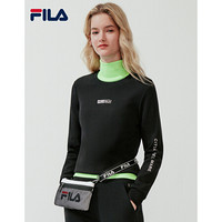 FILA 斐乐官方 女子卫衣 2020舒适休闲运动长袖衫上衣 11 正黑色-BK 165/84A/M