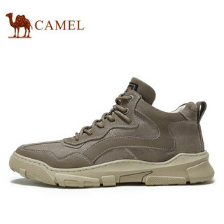 骆驼（CAMEL） 百搭低帮风日常绒面质感休闲工装鞋男 A032353230 太空灰 40