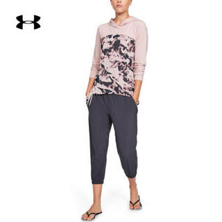 安德玛官方UA Iso-Chill女子运动连帽卫衣Under Armour1343683 粉红色667 L