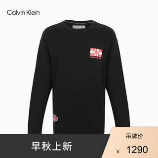 CK Jeans 2020秋冬款 男装滑板LOGO时尚休闲卫衣 J316702 BEH-黑色 M