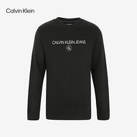 CK Jeans 2020秋冬款 男装时尚撞色LOGO长袖卫衣 J316683 BEH-黑色 S
