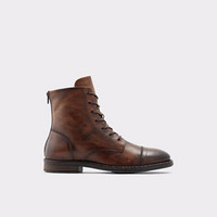 ALDO/奥尔多男鞋短靴后拉链时尚低跟休闲皮鞋12761600 Cognac 9