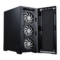 GOLDEN FIELD 金河田 峥嵘 MUT1 电脑机箱+M1静音风扇 黑色