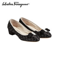 菲拉格慕(Salvatore Ferragamo)女士织物高跟鞋0726015_1D _ 90 （20SS春夏）（送女友）