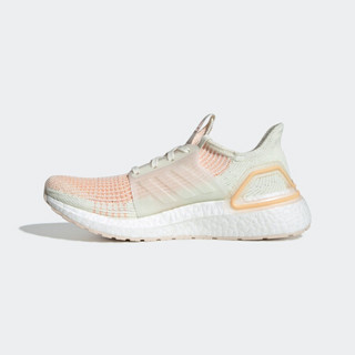 阿迪达斯官网adidas UltraBOOST 19 w女鞋跑步运动鞋F34073 汉玉白/汉玉白/亮光橙 36(220mm)