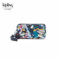 kipling女款迷你钱包 时尚手机包潮流简约手拿包|LOWIE KI4504多彩荆棘印花