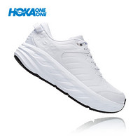 HOKA ONE ONE男邦代SR跑步鞋健步鞋Bondi SR舒适轻便皮革运动鞋 白色/白色 9/270mm