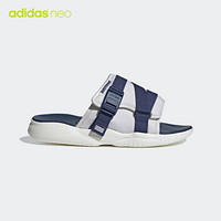 阿迪达斯官网 adidas neo UTX SANDAL 男女运动凉拖鞋FW2437 符点灰/科技靛蓝/亮白 40.5(250mm)