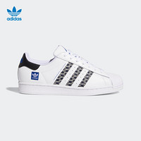 阿迪达斯官网 adidas 三叶草 SUPERSTAR 男女鞋经典运动鞋FZ4832 白/一号黑/学院蓝 35.5(215mm)