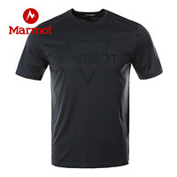 marmot/土拨鼠20春夏新款运动轻量透气短袖速干T恤男户外 玛瑙灰1515 XXL 欧码偏大