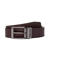 Timberland添柏岚腰带男士商务休闲两用皮带水牛皮针扣裤带A1CMN214 Brown/Black 32