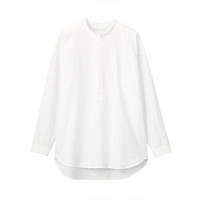 MUJI 无印良品 Labo系列 女士长袖衬衫 BFC09A0A 米白色 L-XL