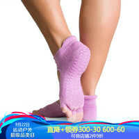 injinji 五指袜 露趾瑜伽袜条纹 POINTE STUDIO联名款 女款短袜防滑地板舞蹈袜 丁香紫 S/M(35-38)