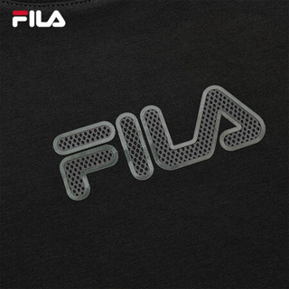 FILA 斐乐官方男子运动套头卫衣时尚圆领休闲2020年秋冬季新款长袖上衣 正黑色-BK 185/104A/XXL