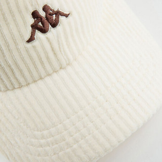 Kappa卡帕女款棒球帽运动遮阳帽条绒帽2020新款|K0A88MB14 韩国白-012 均码