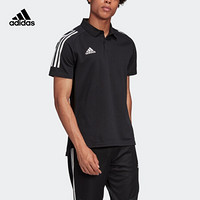 阿迪达斯官网 adidas CON20 POLO 男装足球运动短袖POLO衫ED9249 黑色/白 J/L(175/96A)