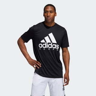 阿迪达斯官网 adidas BOS Hoops Tee 男装篮球运动短袖T恤GN7265 黑色 J/L(175/96A)