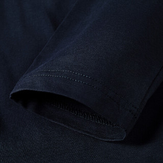 吉普JEEP T恤男长袖2020秋休闲V领套头男士上衣体恤 RSC6636 黑色 XL