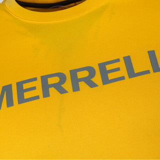 MERRELL迈乐 20年新款男士运动休闲透气印花短袖T恤 JAMS25558 土黄 XL