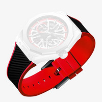 BONEST GATTI 布加迪 手表带硅胶 表带一条（单独拍下无效） A3烈焰红胶带
