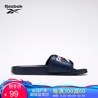 Reebok锐步男女夏季拖鞋 SLIDE情侣沙滩运动休闲凉夏季拖鞋EH0416 EH0416_藏青色 40.5