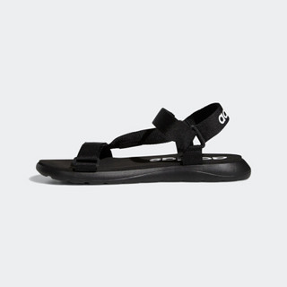 阿迪达斯官网 adidas neo COMFORT SANDAL男女运动凉拖鞋EG6514 1号黑色/亮白 43(265mm)