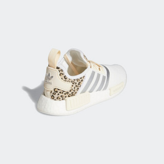 阿迪达斯官网 adidas 三叶草 NMD_R1 W 女子经典运动鞋FZ1018 白/银色/淡米白 锡 35.5(215mm)