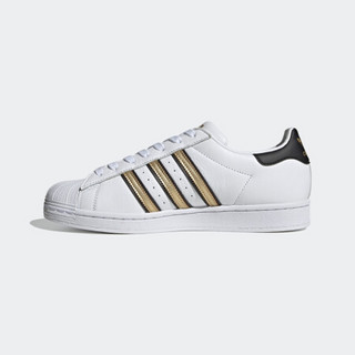 阿迪达斯官网 adidas 三叶草 SUPERSTAR 男女经典运动鞋FY1335 白/一号黑/金 35.5(215mm)