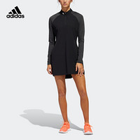 阿迪达斯官网adidas UPF50 LS DRESS女装秋季高尔夫运动连身裙FT0735 黑色 A/L(170/92A)