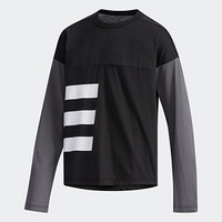 阿迪达斯官网 adidas B ES LS TEE2 大童装训练运动长袖上衣DU9755 黑色 134CM