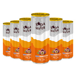 北冰洋 百香果味苏打汽水 330ml*6听 *5件 +凑单品