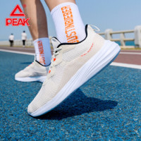 匹克(PEAK)跑步鞋男网布透气时尚户外运动简约大方缓震运动鞋 E02907H 驼灰 41