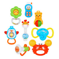阿贝鲁摇铃玩具 宝宝早教益智玩具 8只装摇铃