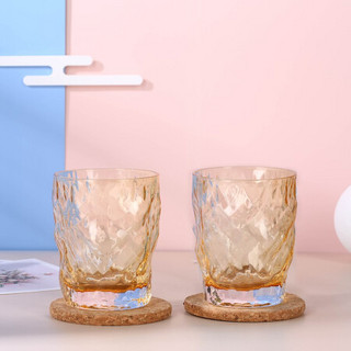 RCOMS1950 玻璃杯 戴森威士忌酒杯玻璃水杯果饮杯果汁杯牛奶杯洋酒杯酒具 黄色