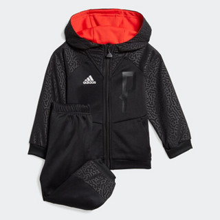 阿迪达斯官网 adidas I MM PRED HD JO 婴童装训练运动套装FJ7002 黑色/喜水库红 86CM