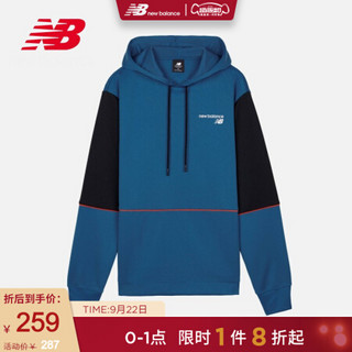 New Balance NB官方2020新款男款MT03909卫衣针织连帽上衣经典时尚卫衣 藏青色 XL