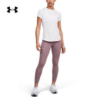 安德玛官方UA Qualifier女子运动紧身中裤Under Armour1350076 粉红色662 XL