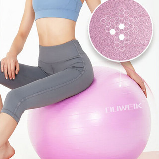 杜威克 瑜伽球加厚防滑健身球防爆弹力球孕妇分娩助产球塑身球 公主粉色55CM