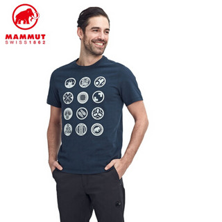 猛犸象 Mammut Massone 男士运动户外登山休闲亲肤创意印花短袖T恤 1017-00951 深海蓝色 M