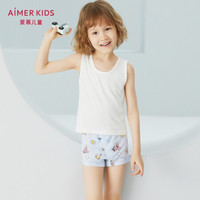 Aimer kids爱慕儿童天使MODAL汪汪队阳光狗狗男孩男童中腰平角裤AK2234081蓝色狗狗印花120