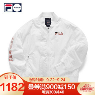 FILA FUSION 斐乐女士棉服 2020冬季新款时尚潮流街头保暖外套女 标准白-WT 160/80A/S