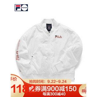 FILA FUSION 斐乐女士棉服 2020冬季新款时尚潮流街头保暖外套女 标准白-WT 160/80A/S