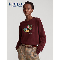 Ralph Lauren/拉夫劳伦女装 2020年秋季花卉刺绣起绒布运动衫21757 600-红色 L