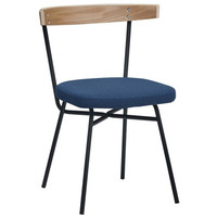 無印良品 MUJIFERRET CHAIR BK /NAVY 海军蓝 长51×宽47.5×高70cm