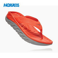 HOKA ONE ONE男Ora Recovery休闲运动舒缓拖鞋厚底人字拖 中国红 / 鸽灰 US 10 /280mm