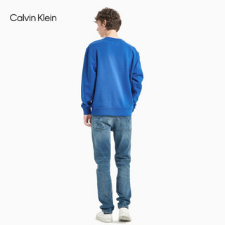 CK Jeans 2020秋冬新款 男装纯棉撞色LOGO长袖卫衣 J315701 CDQ-蓝色 M