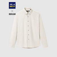 PLUS会员：HLA 海澜之家 男士德绒长袖衬衫 HNEAD3Q148A