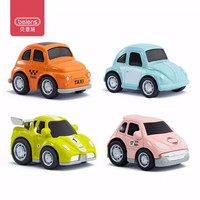 beiens 贝恩施 儿童玩具宝宝合金玩具车汽车套装模型耐摔抗撞回力车四只装817-4