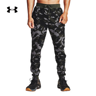 安德玛官方UA Rival Camo男子抓绒运动长裤Under Armour1357127 绿色310 XXL