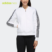 阿迪达斯官网adidas neo SPRTY BMB女装休闲秋冬立领拉链短款棉服运动外套EI4405 如图 S